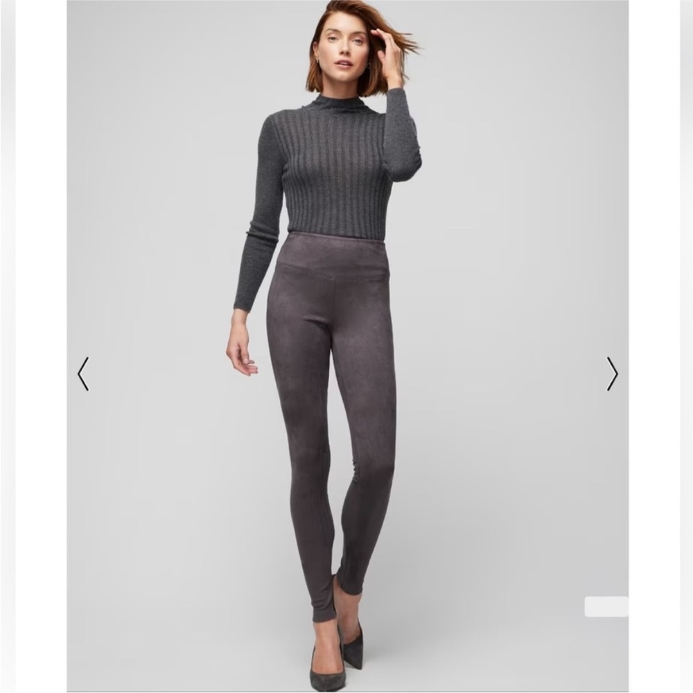 WHBM Olive Color runway vegan leggings